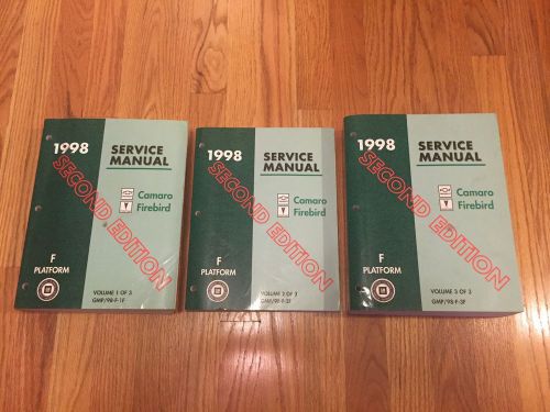 1998 camaro firebird trans am genuine gm service manual set 2nd edition