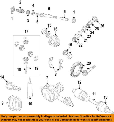 Chrysler oem front drive axle-output shaft 52114382ae