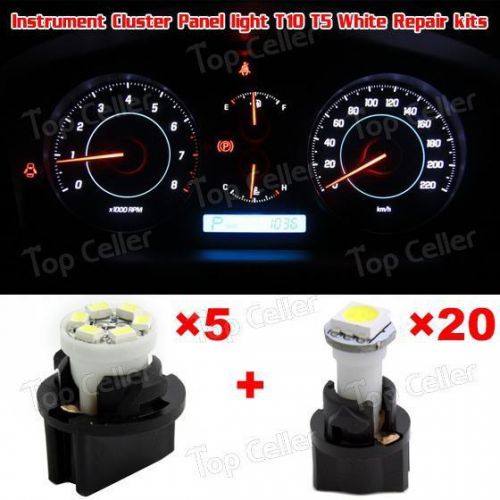 T5 t10 pc74 194 instrument cluster white led bulb lights for 02 03 04 ford focus