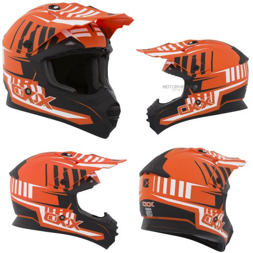 Mx helmet ckx tx-228 ace orange/black mat xsmall off road dirt bike motocross