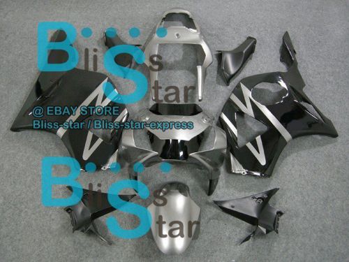 Black gray injection fairing set honda cbr900rr cbr954rr 2002-2003 02 b5