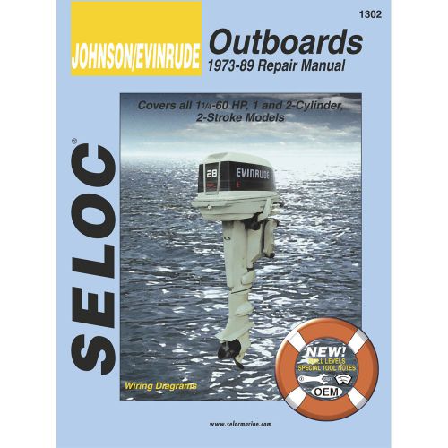 Seloc service manual - johnson/evinrude - outboard - 1-2 cyl - 1973-89 -1302