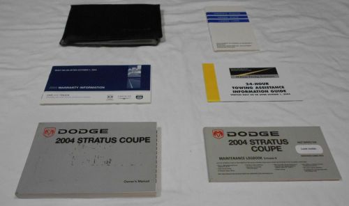 2004 dodge stratus coupe owner manual 6/pc.set &amp; black dodge factory case,,