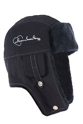 Divas snowgear trapper womens faux fur hat black os