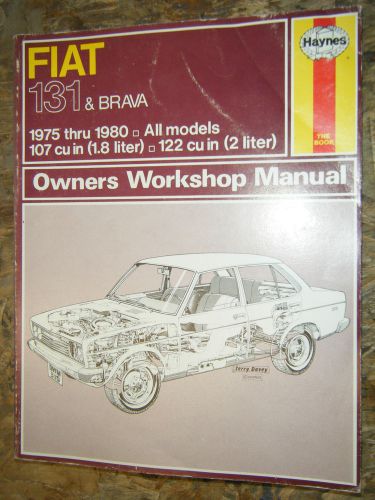 1975-80 fiat 131 brava haynes workshop manual service shop repair 76 77 78 79