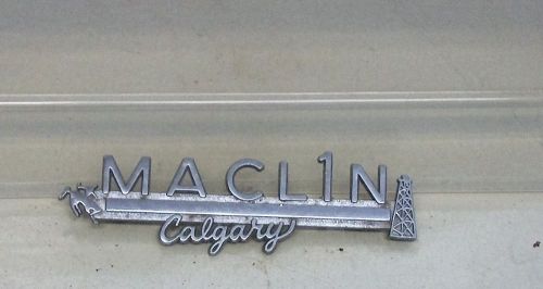 Vintage maclin ford car auto dealer garage emblem part sign calgary alberta