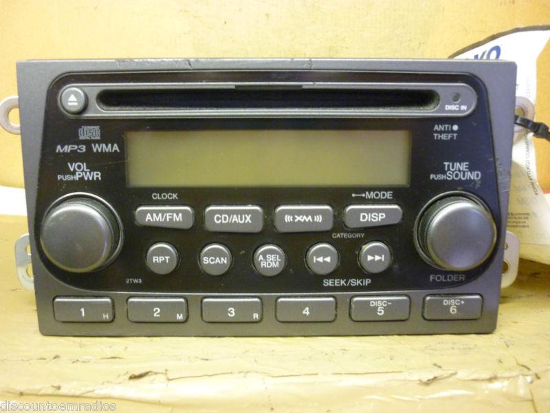 02-06 honda element radio cd mp3 wma xm & theft code 39101-scv-a110 2tw3 *