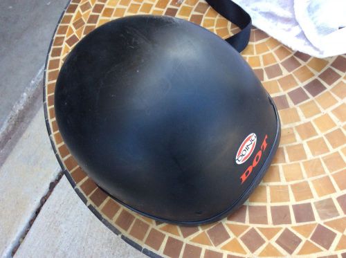 Black half helmet hd kz cb biker motorcyle dot size xxl 2x