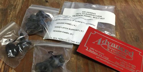 Mopar 1971-74 barracuda cuda header panel bolt kit