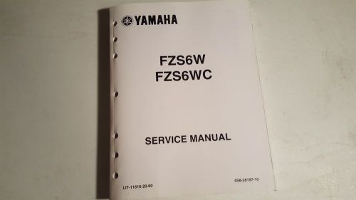 Yamaha fzs6w fzs6wc service manual lit-11616-20-60