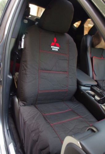 Pair superior quality airbag safe canvas mitsubishi universal size seat covers