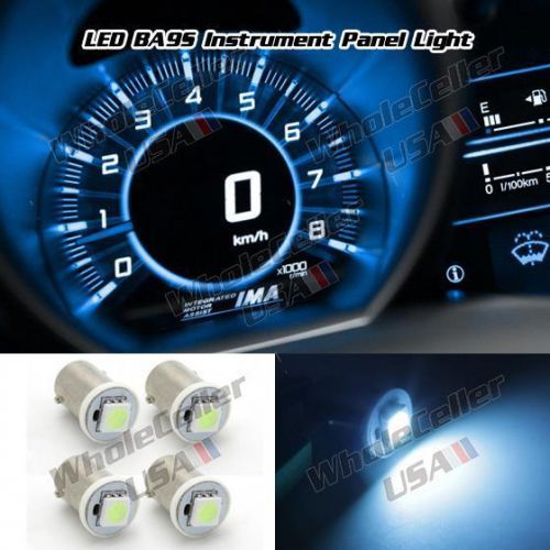 4pcs ice blue ba9s 1895 led light bulb for instrument dashboard speedo indicator