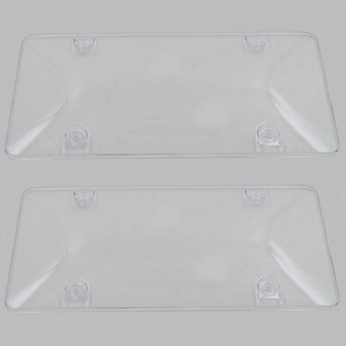 2x clear abs license plate tag frame covers case protector for us car truck auto