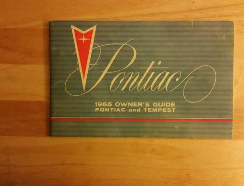 1965 original pontiac and tempest owners guide