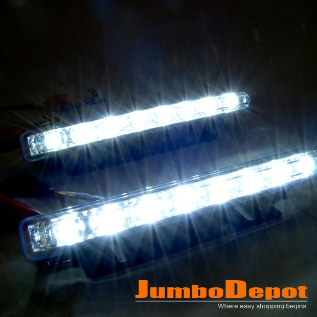 Led drl euro daytime running light bright new set universal fits for cars trucks