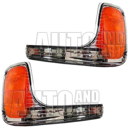 New pair set signal corner marker light lamp dot 99-00 cadillac escalade suv