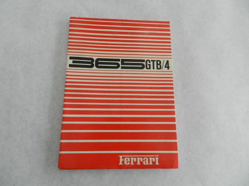 1973 ferrari 365 gtb/4 owners manual maintenance daytona 74/73