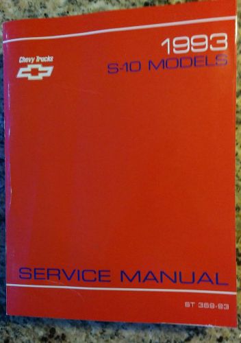 1993 chevrolet s-10 pickup truck blazer shop service dealer repair manual