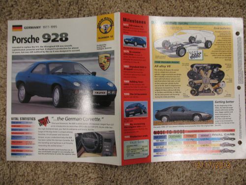 ★★ porsche 928 gt - collector brochure specs info 1977 - 1995 ★★