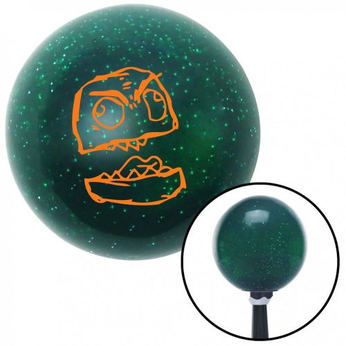 Orange canadian green metal flake shift knob with 16mm x 1.5 insertrod pull shif