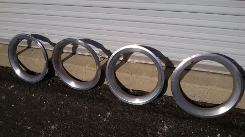 Classic car chrome wheels 14&#034; trim rings, 3&#034; deep, believe gm, but not sure