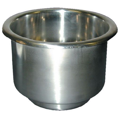 Boat rv poker table stainless steel cup/beverage holder 4.25&#034; od