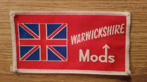 Warwickshire mods sew on patch - red bikers