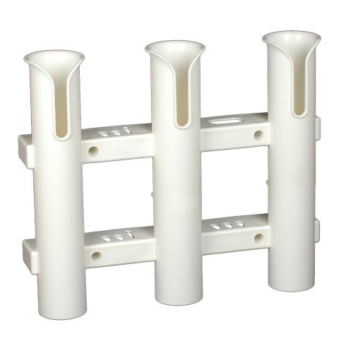 C.e. smith tournament 3 rod rack - white -55110a