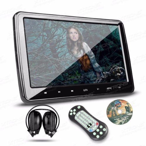 Slim 10.1&#034; hd digital tft screen  touch button car headrest dvd player hdmi