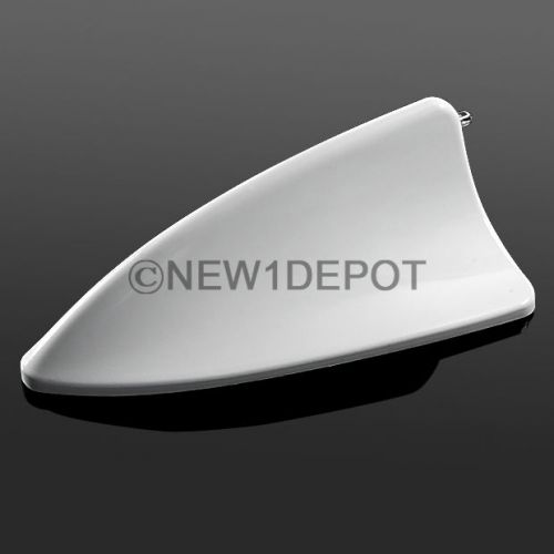 1pcs new white color shark fin roof top mount aerial antenna base mast decor nd