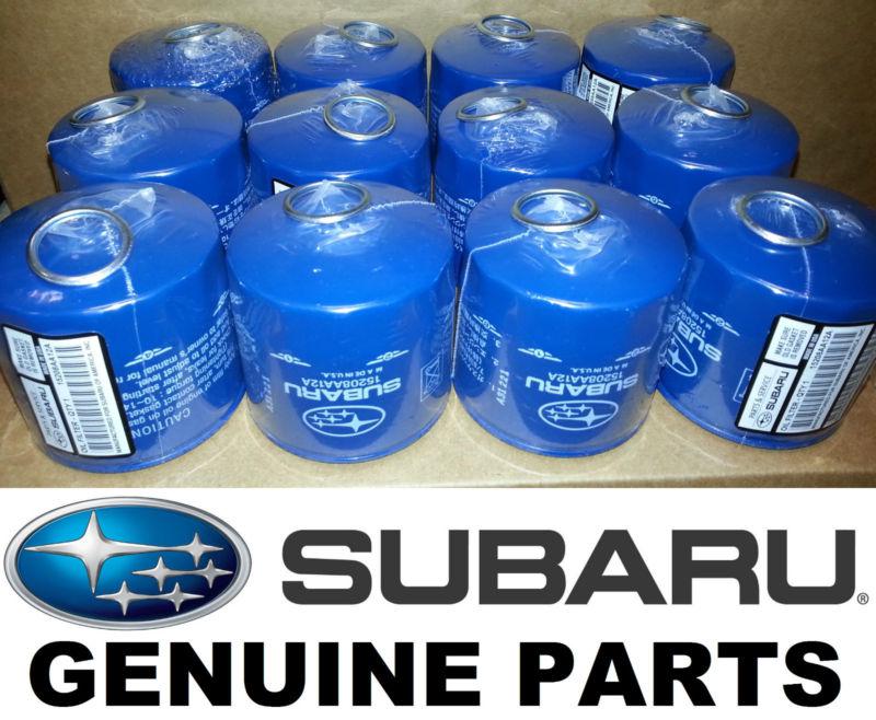 Oem factory subaru engine oil filter & crush gasket (12 pack) - 15208aa12a