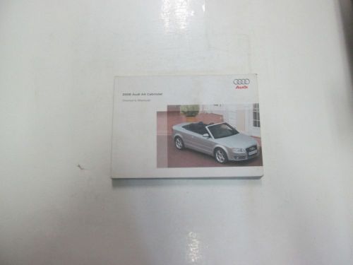 2008 audi a4 cabriolet owners manual stained factory oem book 08 dealership