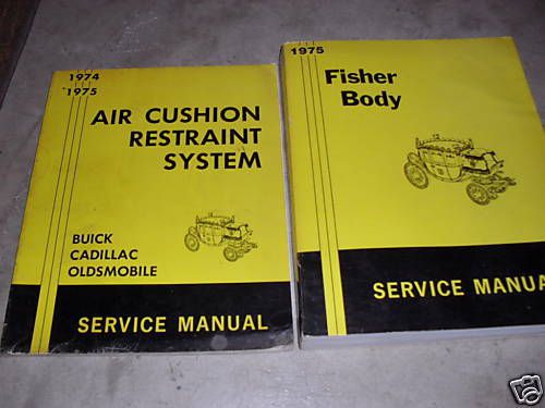 1975 gm cadillac body service shop repair manual set fisher body oem