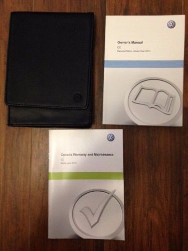 13-2013 vw cc owner&#039;s manual, warranty/maintenance book and case