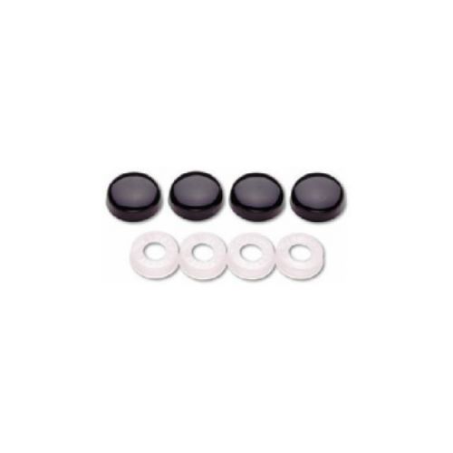 Black license plate caps bolt screw covers - set of 4