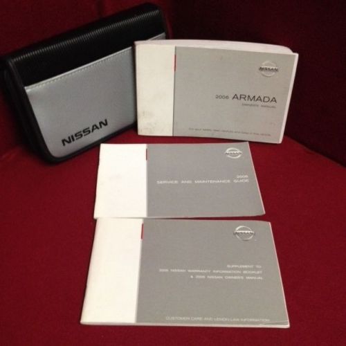 2006 nissan armada owners manual with supplement, warranty and reference guide