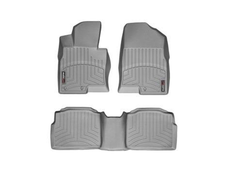 Weathertech custom fit gray front rear floor liner set 2011-2013 hyundai sonata