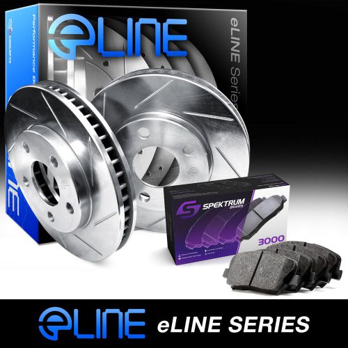 Front eline slotted brake rotors &amp; semi-met brake pads fes.33067.03