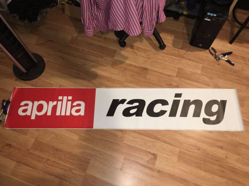 Aprilia racing banner 77&#034; x 14&#034; 3/4