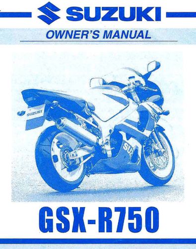 2000 suzuki gsx-r750 motorcycle owners manual -gsx r 750 -suzuki-gsxr750