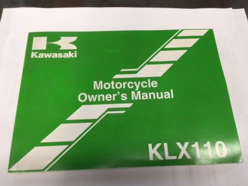 2006 klx110 owner&#039;s manual kawasaki part# 99987-1355