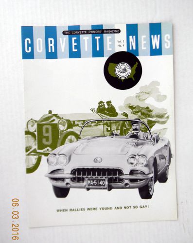 Vintage 1957 corvette news magazine vol i no. iv vol. 1 no.4