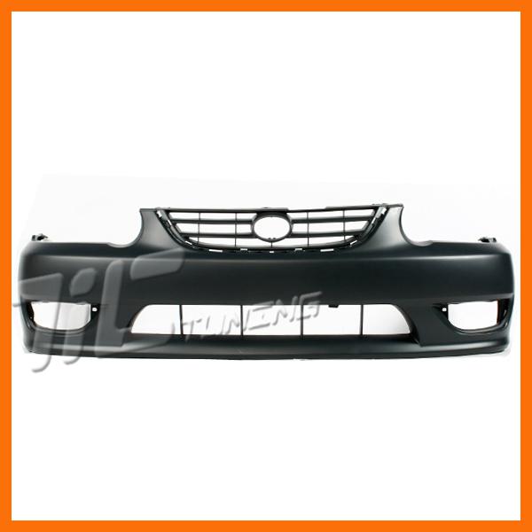 01-02 toyota corolla front bumper primered plastic facial cover replacement