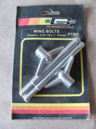 Mr gasket wing bolts chrome 5/16&#034; - 18 x 1&#034; thread  # 1396 -x-