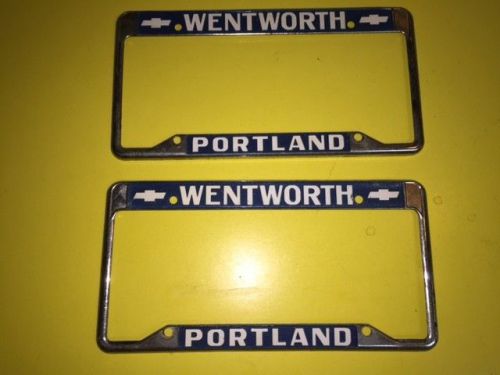 1960&#039;s-1970&#039;s license plate frames wentworth chevrolet portland oregon near mint