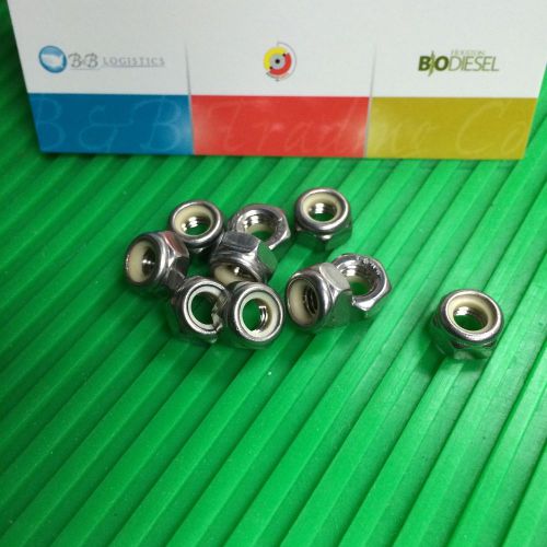 Metric m6 nylock nuts, stainless steel metric nylock nuts m6, bag of 10