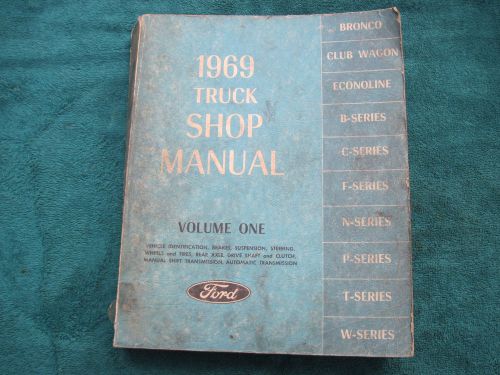 1969 ford truck shop manual original volume 1 restoration ford pickup truck 1969