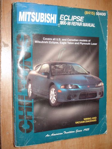 1990-1998 mitsubishi eclipse plymouth laser eagle talon service manual shop book