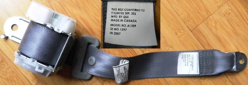 Toyota camry 07 08 09 rear seatbelt seat belt 