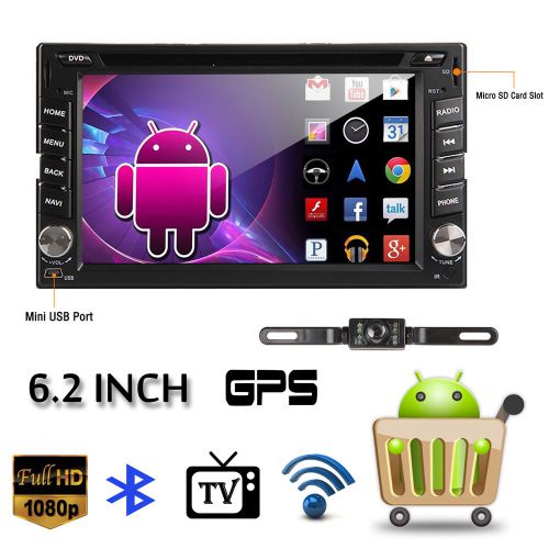 6.2&#039;&#039; android 4.4 double 2din car gps dvd player wifi 3g bt indash radio+camera